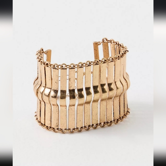 NWT- Free People, All About You Cuff, Gold, NEW! - Picture 1 of 5